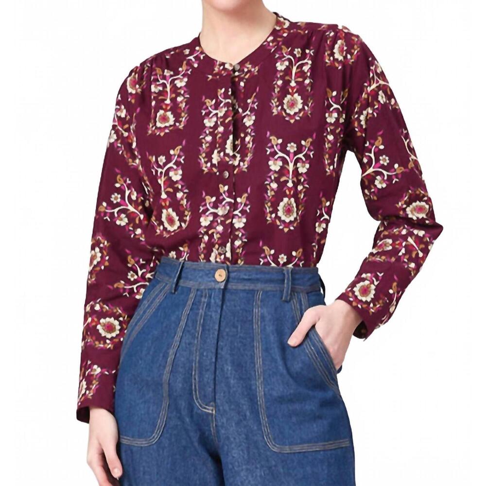 NEW LIVRO bramble motifs bradley shirt in red